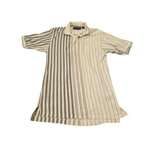 Men's Nicklaus Polo Golf Shirt Stripe Size Large 100% Cotton